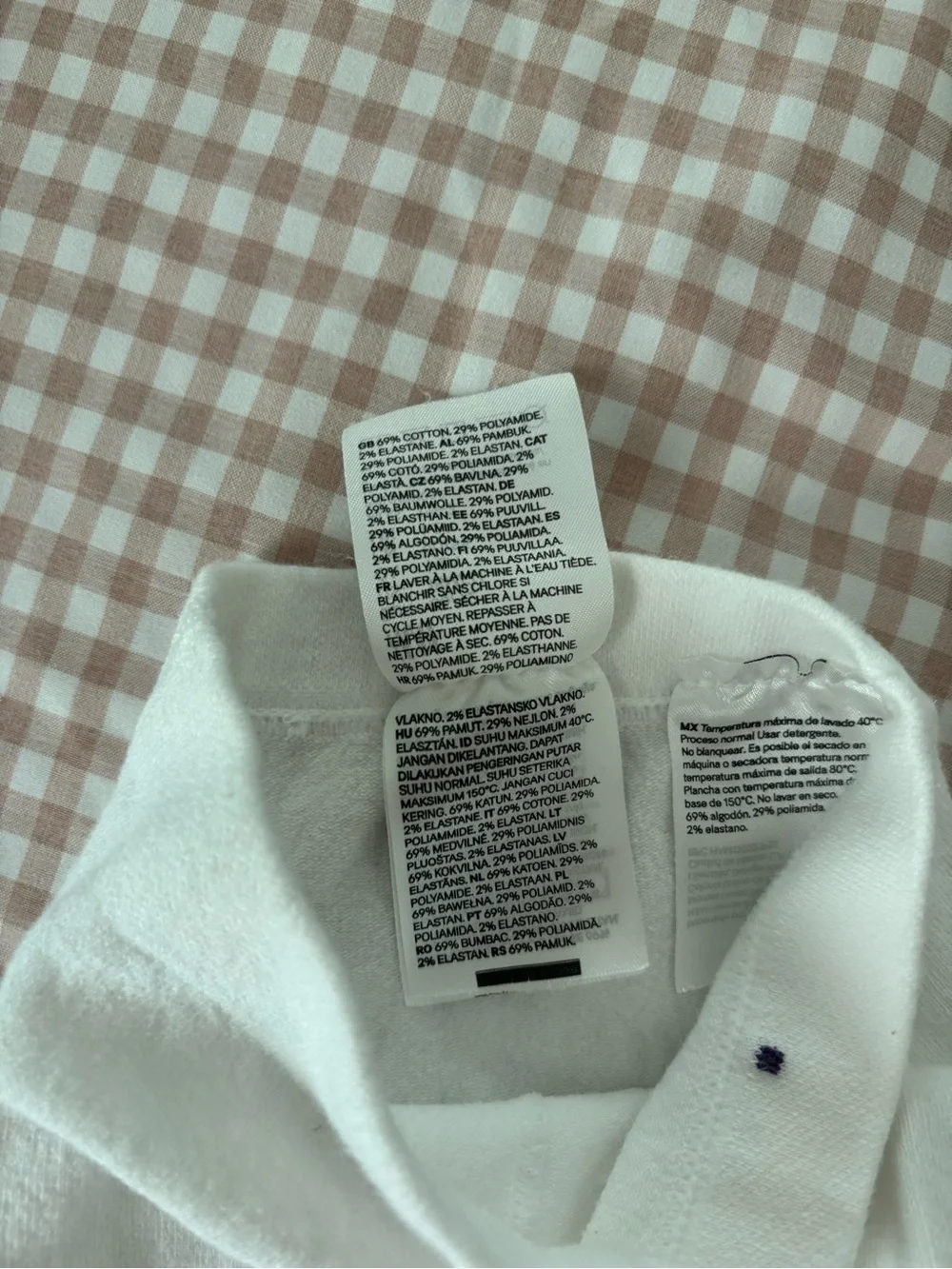 H&M white knit footed tights for toddler